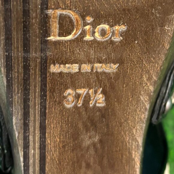 Christain Dior  Python Platform "Feline" Pumps Brown Beige Wooden Size 7.5 - Picture 6 of 7